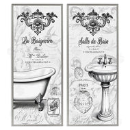 Lettered and Lined | Antique French Bathroom Motifs