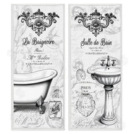 Lettered and Lined | Antique French Bathroom Motifs