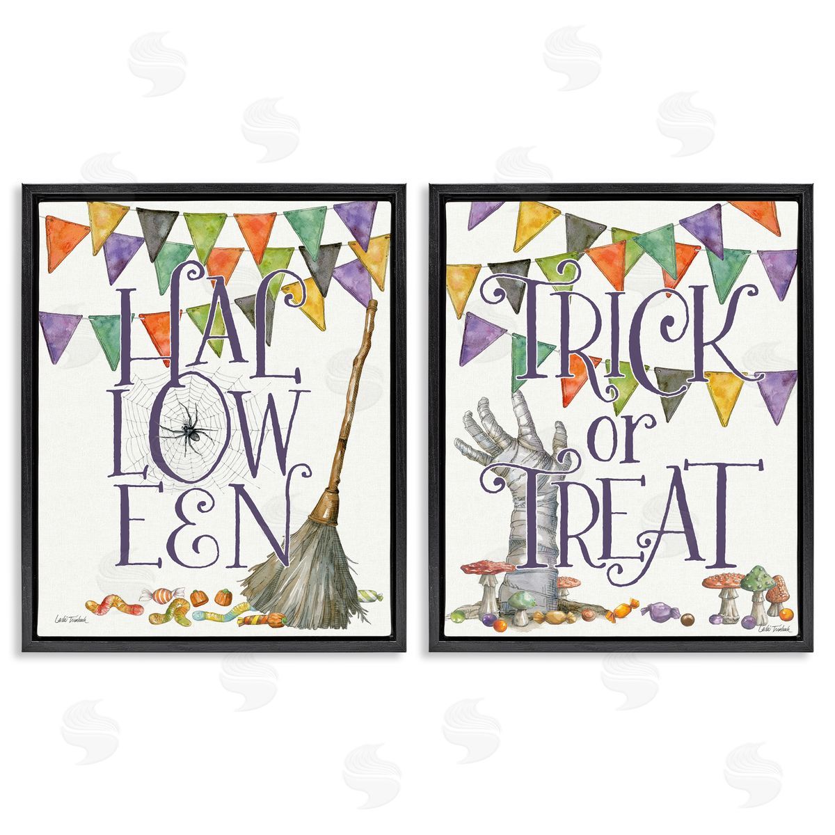 Leslie Trimbach Spellbound Halloween Phrases Canvas Wall Art Print