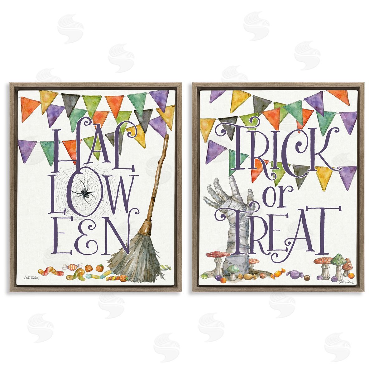 Leslie Trimbach Spellbound Halloween Phrases Canvas Wall Art Print