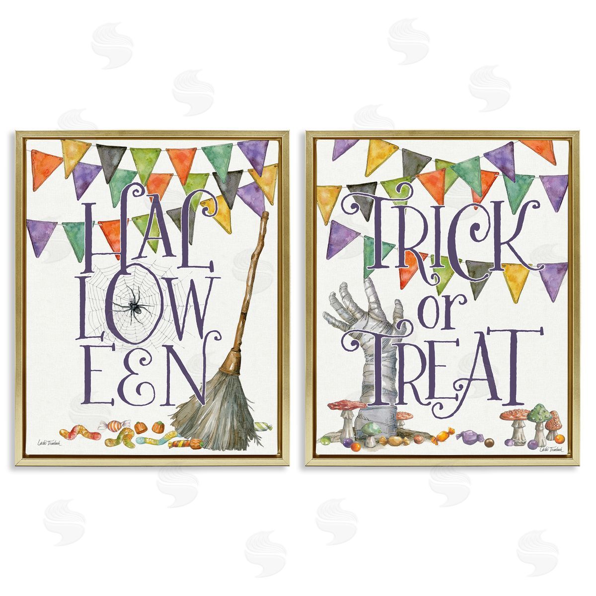Leslie Trimbach Spellbound Halloween Phrases Canvas Wall Art Print