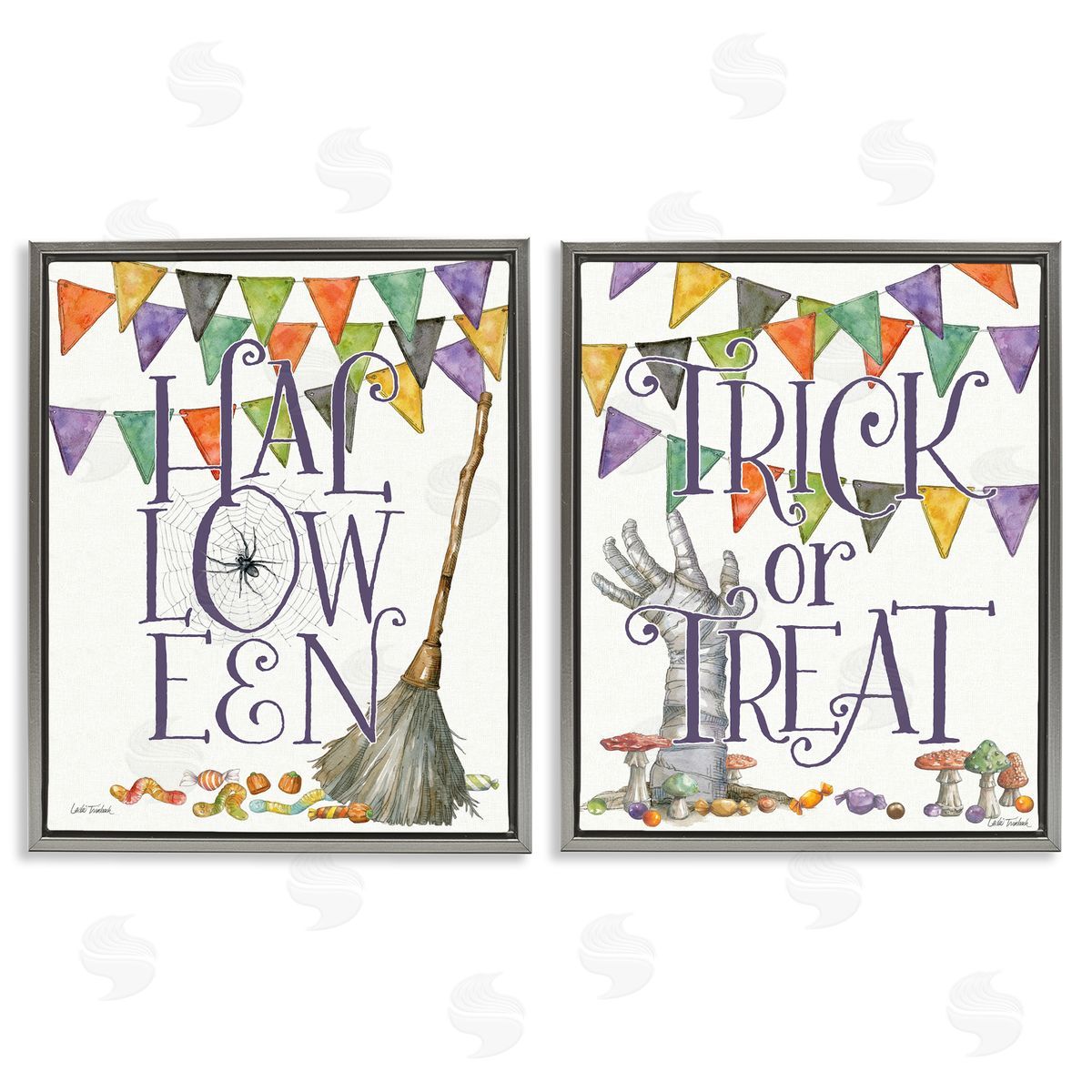 Leslie Trimbach Spellbound Halloween Phrases Canvas Wall Art Print
