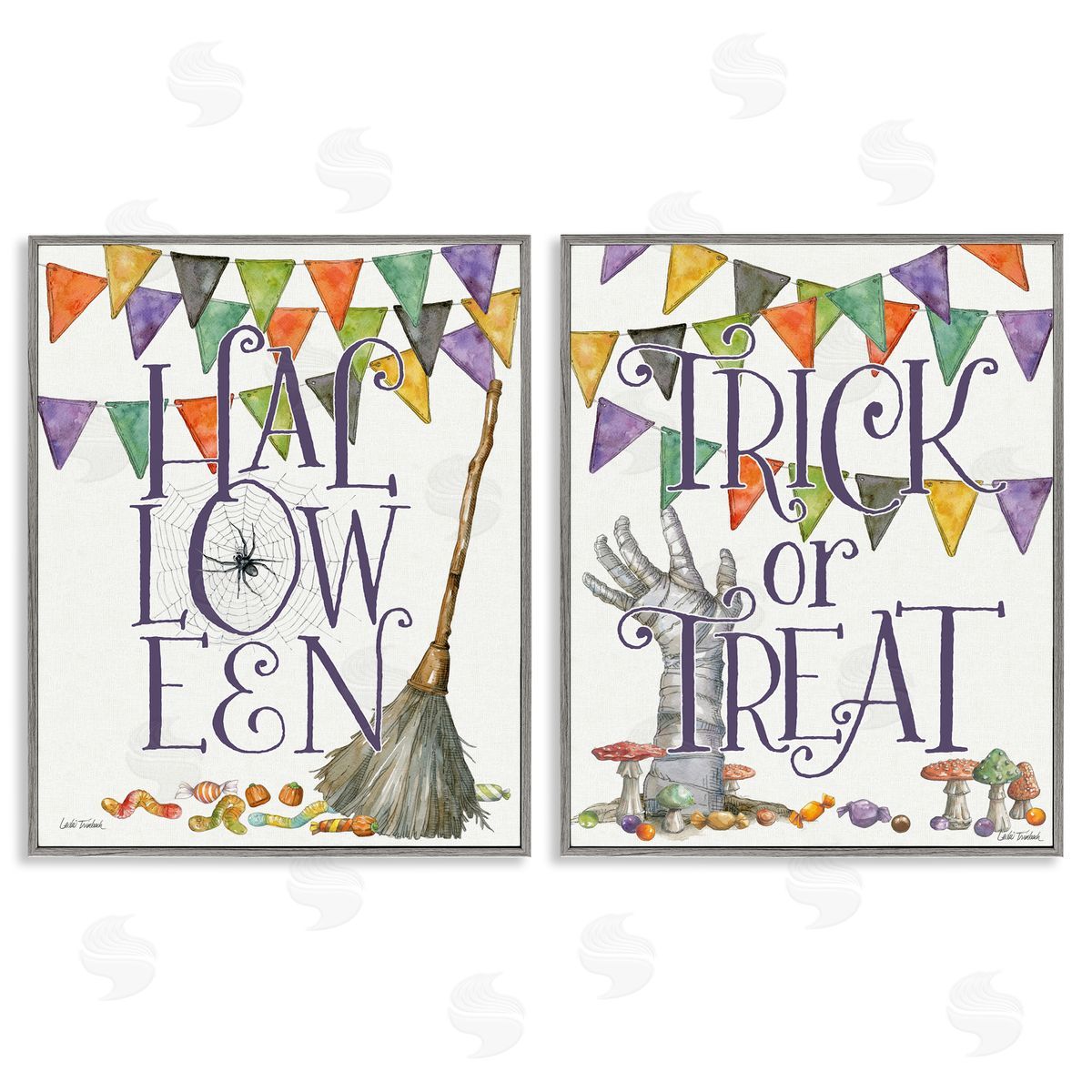 Leslie Trimbach Spellbound Halloween Phrases Canvas Wall Art Print