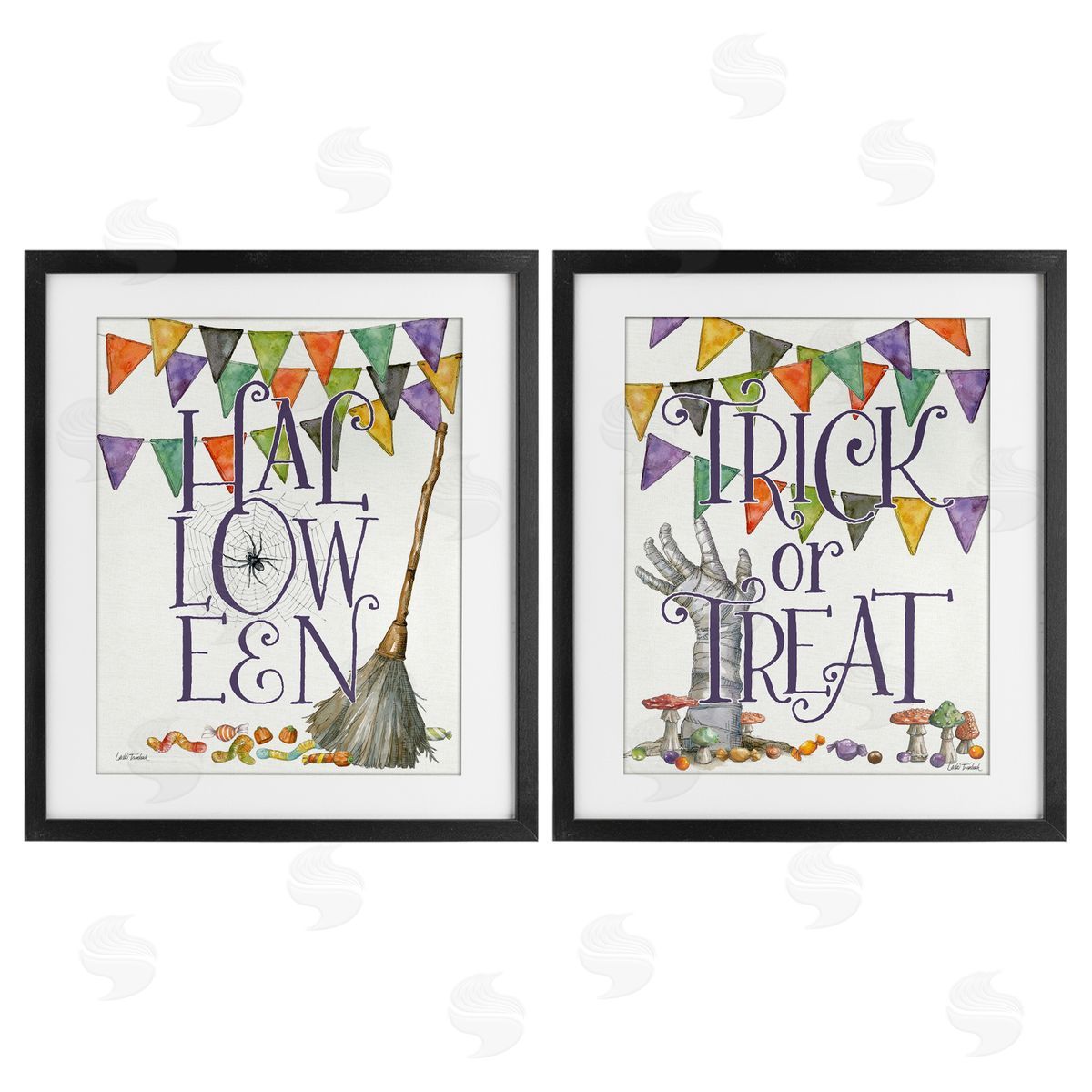 Leslie Trimbach Spellbound Halloween Phrases Canvas Wall Art Print