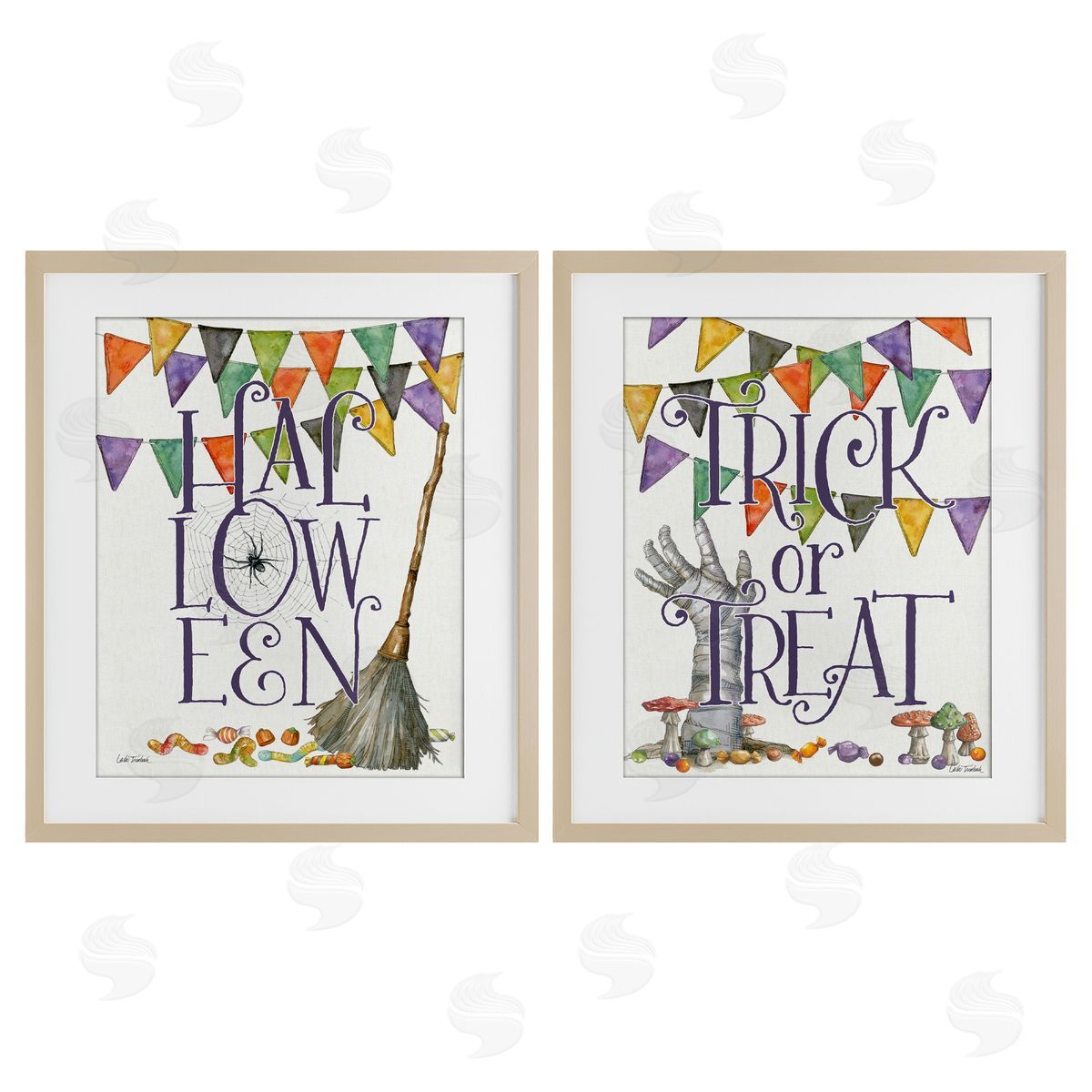 Leslie Trimbach Spellbound Halloween Phrases Canvas Wall Art Print