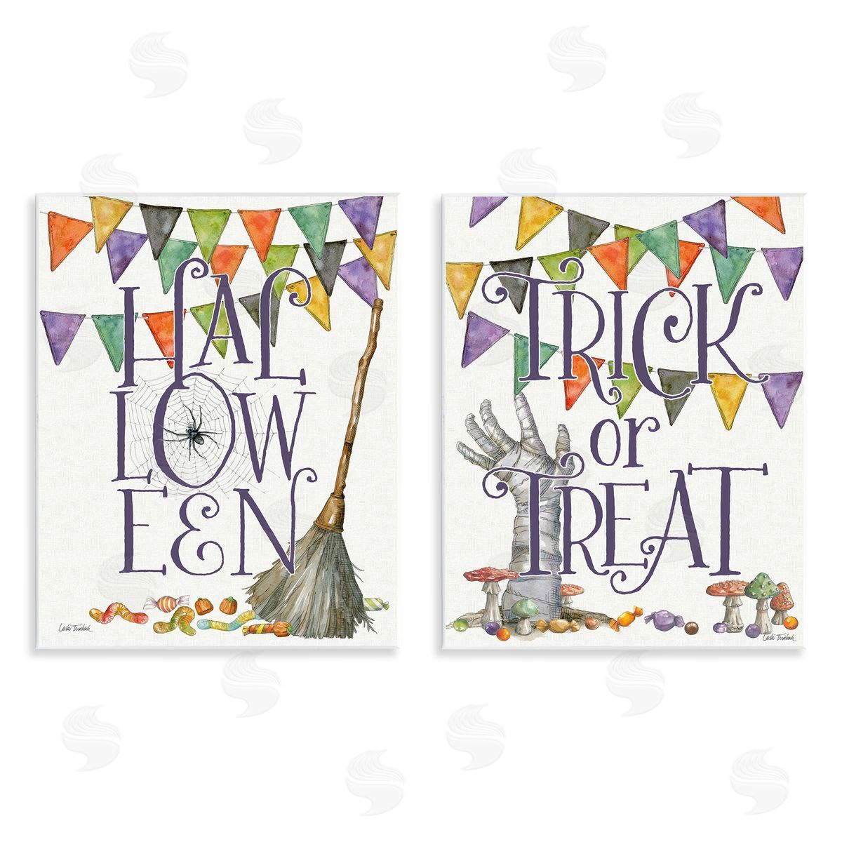 Leslie Trimbach Spellbound Halloween Phrases Canvas Wall Art Print