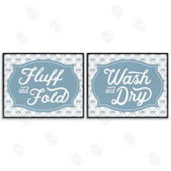 Lettered and Lined | Laundry Phrases with Vintage Bows