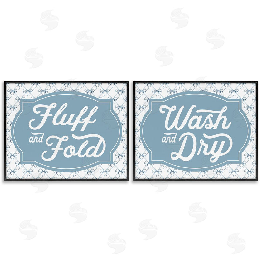 Lettered and Lined | Laundry Phrases with Vintage Bows