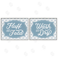 Lettered and Lined | Laundry Phrases with Vintage Bows