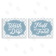 Lettered and Lined | Laundry Phrases with Vintage Bows