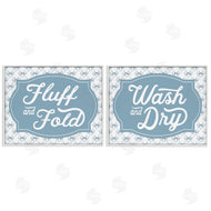 Lettered and Lined | Laundry Phrases with Vintage Bows