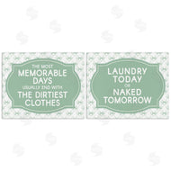 Lettered and Lined | Green Bow Laundry Sentiments