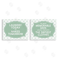 Lettered and Lined | Green Bow Laundry Sentiments
