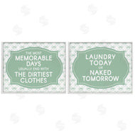 Lettered and Lined | Green Bow Laundry Sentiments