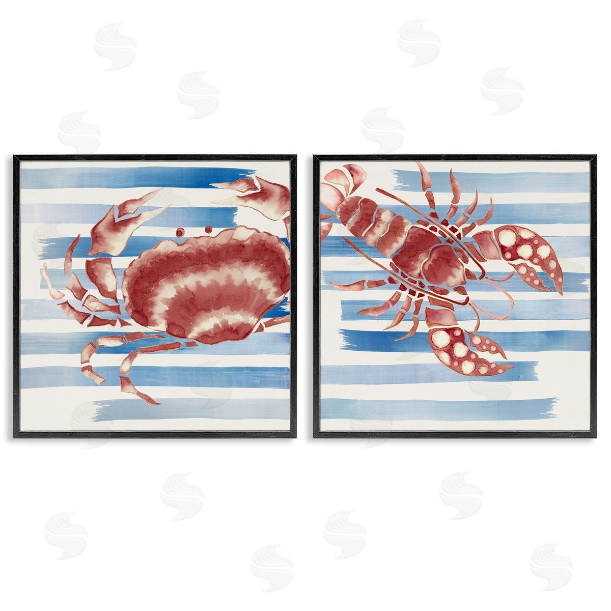 Eli Jones Striped Claws Sea Creatures Canvas Wall Art Print