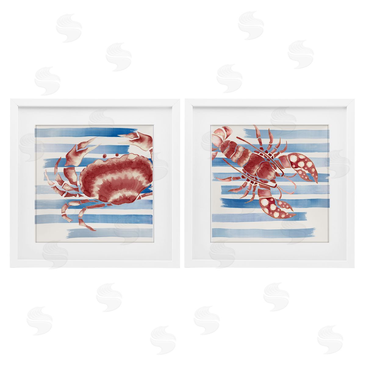 Eli Jones Striped Claws Sea Creatures Canvas Wall Art Print