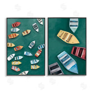 Hannah Dawson | Drifting Colorful Rowboats