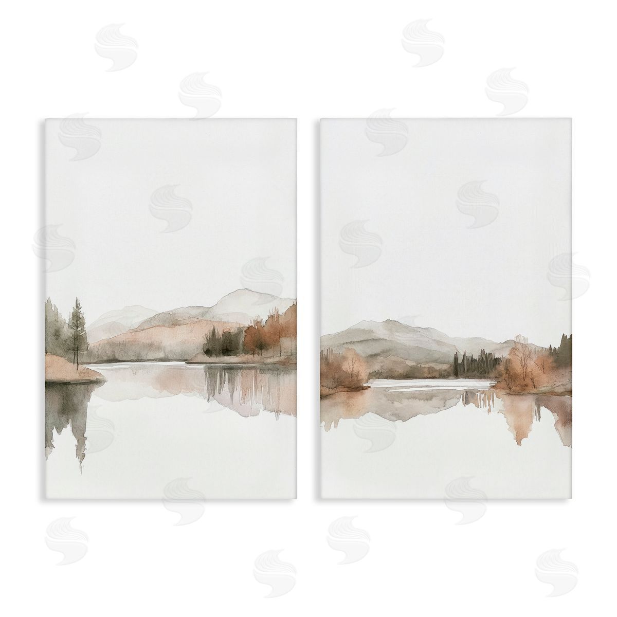 Mona Grace Softly Flowing Landscape Canvas Wall Art Print