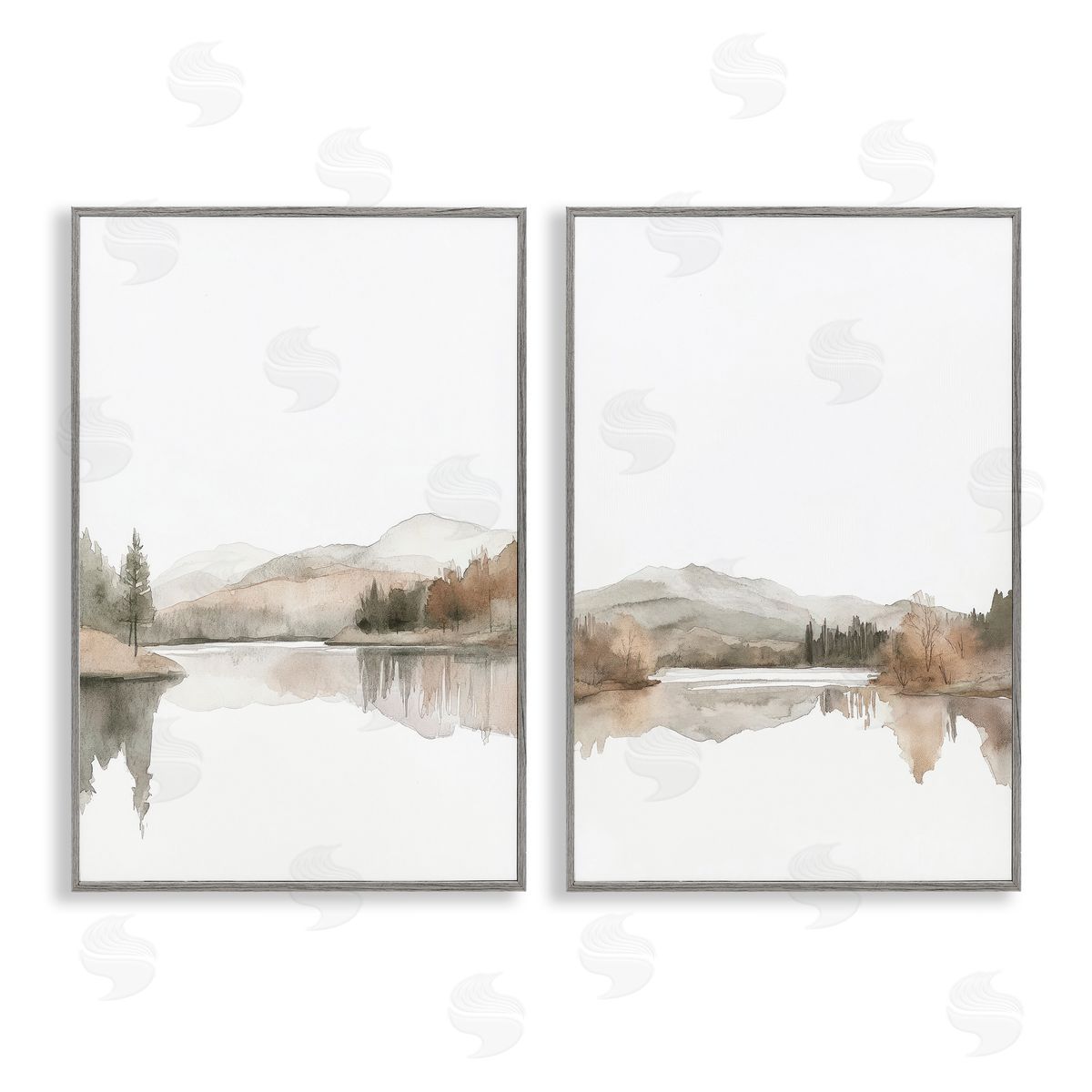 Mona Grace Softly Flowing Landscape Canvas Wall Art Print