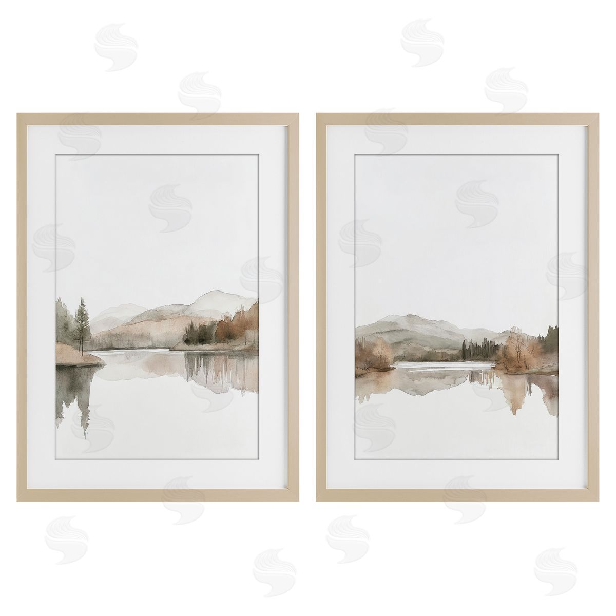 Mona Grace Softly Flowing Landscape Canvas Wall Art Print