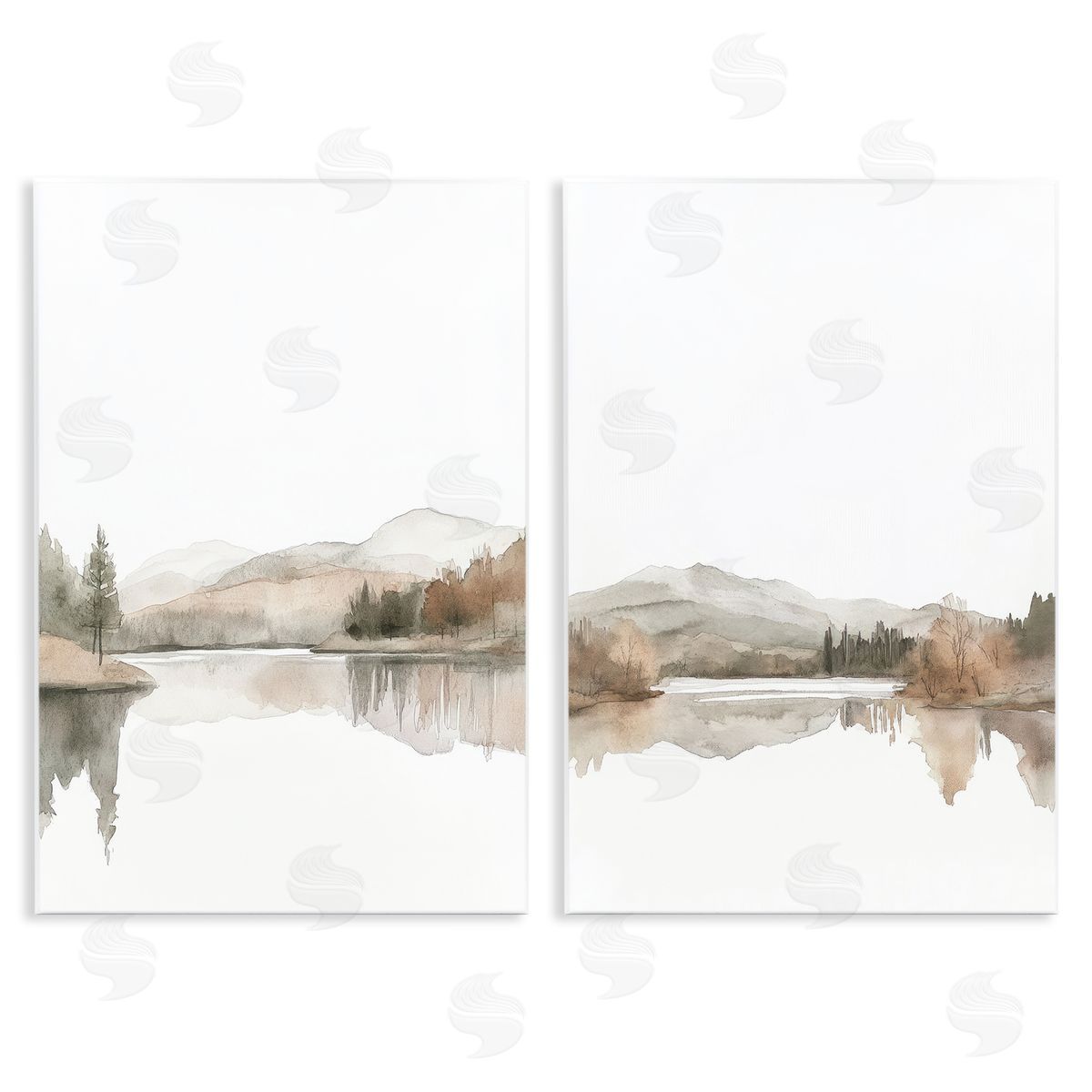Mona Grace Softly Flowing Landscape Canvas Wall Art Print