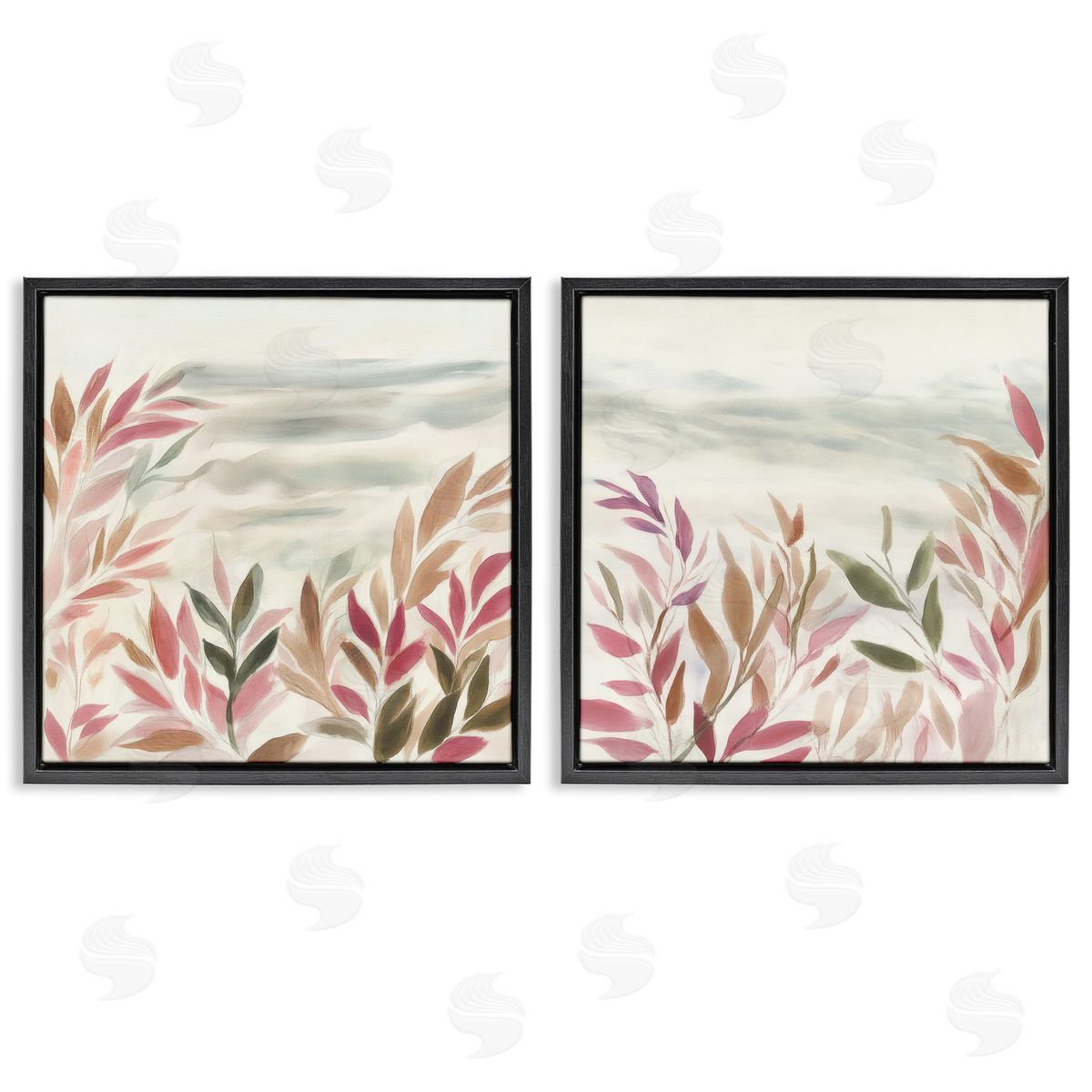 Mona Grace Leafy Muted Subtlety Canvas Wall Art Print