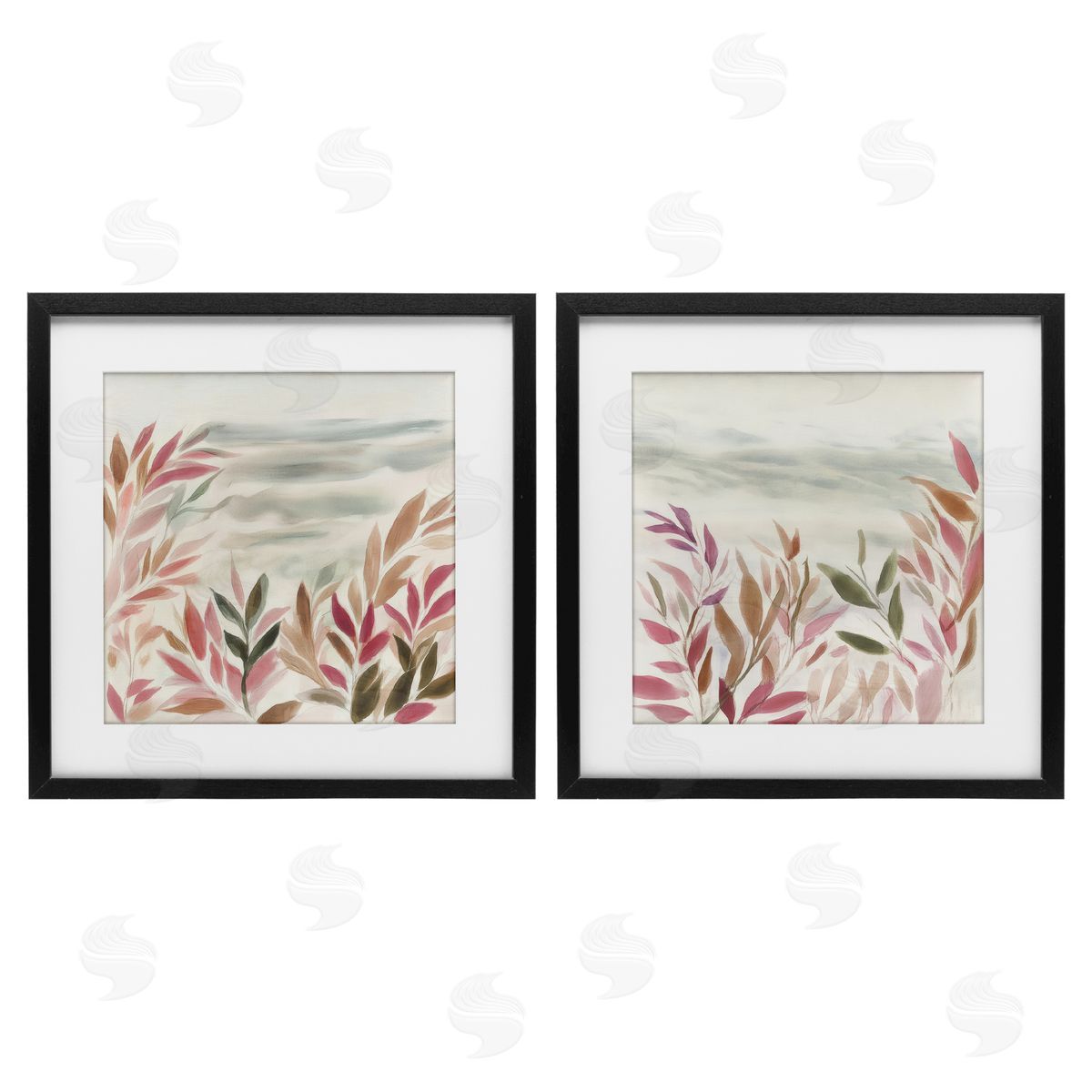 Mona Grace Leafy Muted Subtlety Canvas Wall Art Print