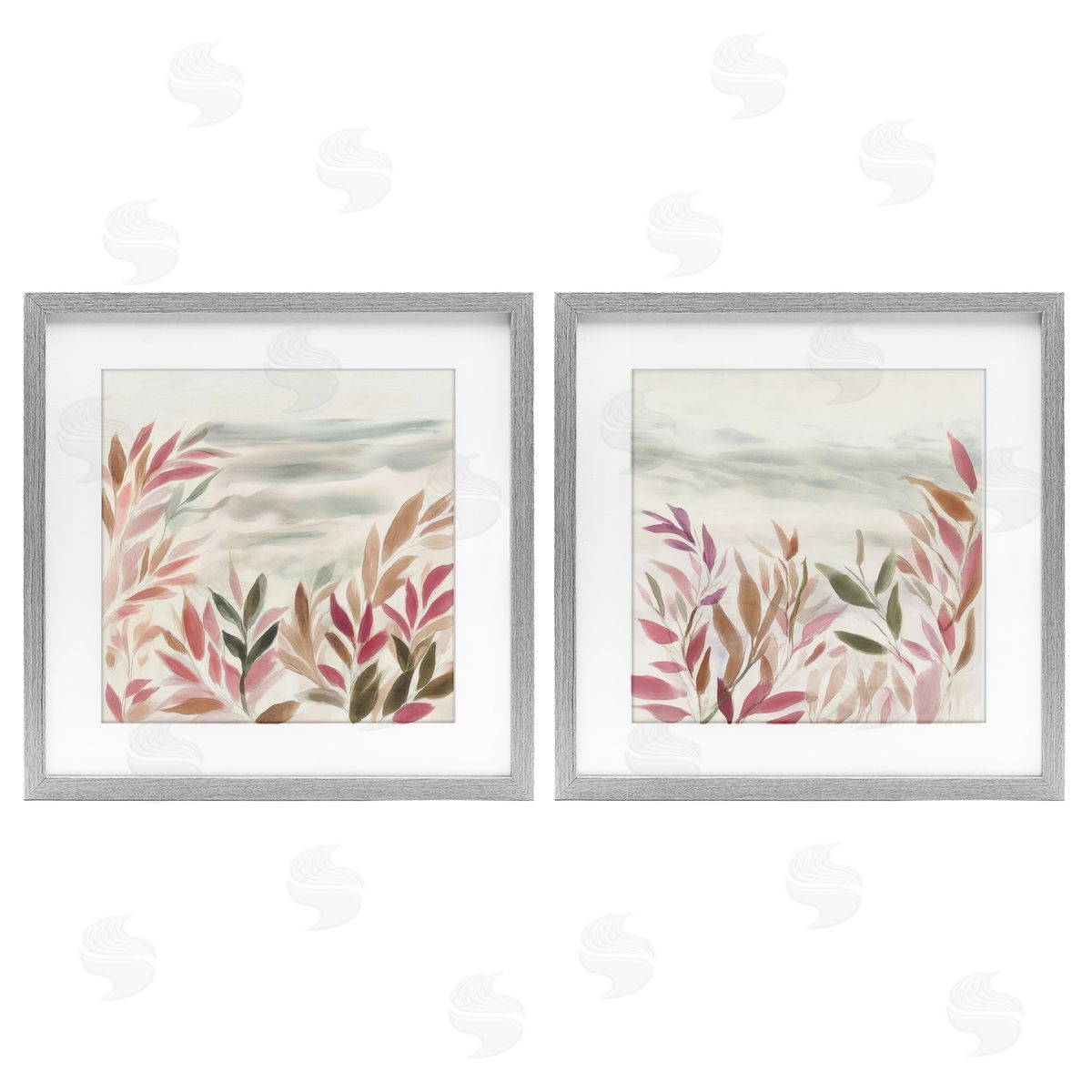 Mona Grace Leafy Muted Subtlety Canvas Wall Art Print