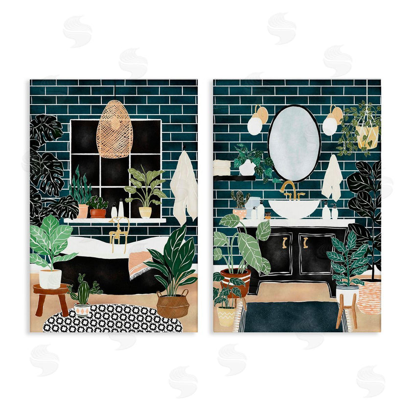 JJ Design House LLC | Modern Bathroom with House Plants