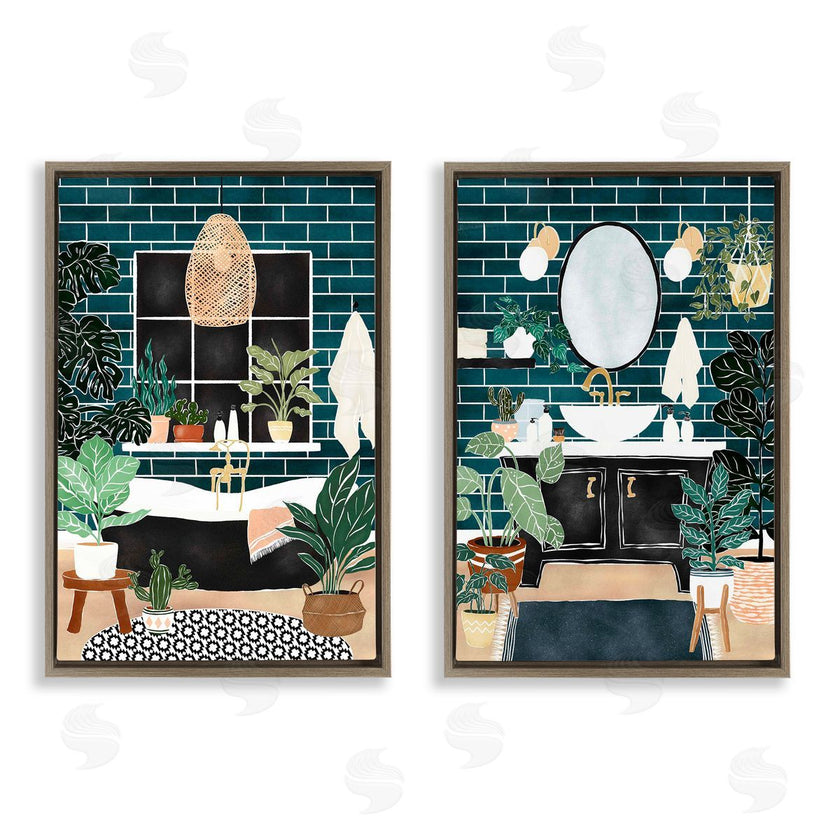 JJ Design House LLC | Modern Bathroom with House Plants