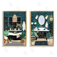 JJ Design House LLC | Modern Bathroom with House Plants