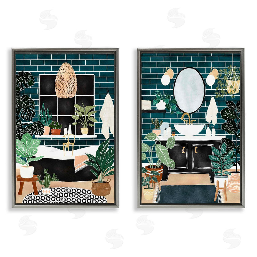 JJ Design House LLC | Modern Bathroom with House Plants