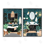 JJ Design House LLC | Modern Bathroom with House Plants