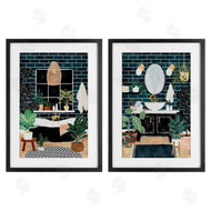 JJ Design House LLC | Modern Bathroom with House Plants