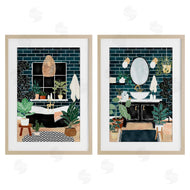 JJ Design House LLC | Modern Bathroom with House Plants