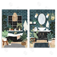 JJ Design House LLC | Modern Bathroom with House Plants