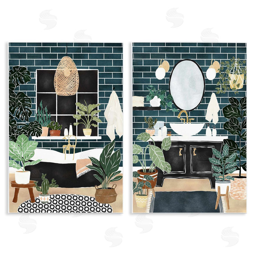 JJ Design House LLC | Modern Bathroom with House Plants