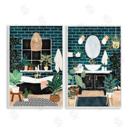 JJ Design House LLC | Modern Bathroom with House Plants