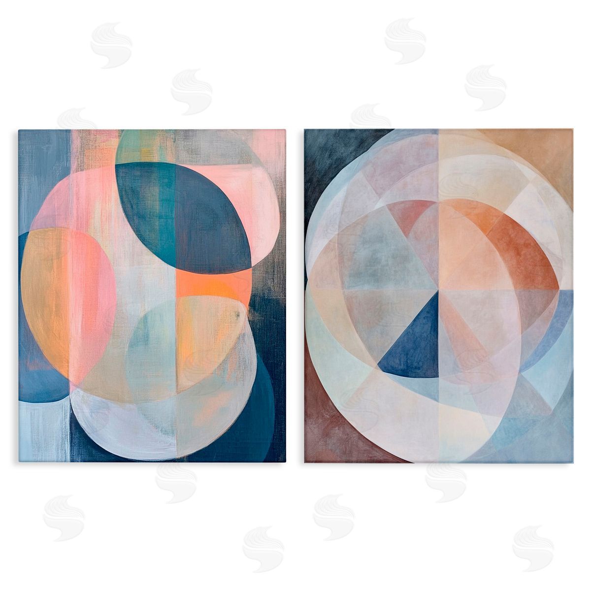 Ramona Murdock Pastel Centric Geometrics Canvas Wall Art Print