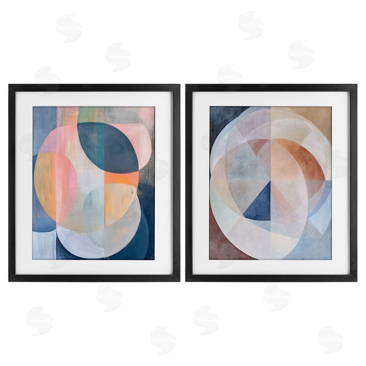 Ramona Murdock Pastel Centric Geometrics Canvas Wall Art Print