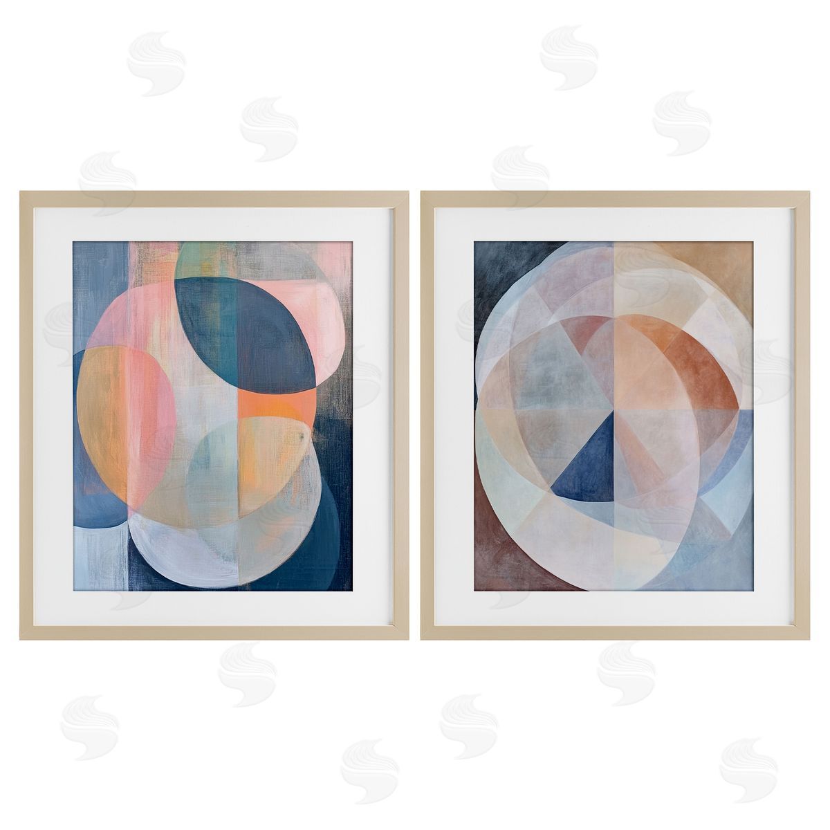 Ramona Murdock Pastel Centric Geometrics Canvas Wall Art Print