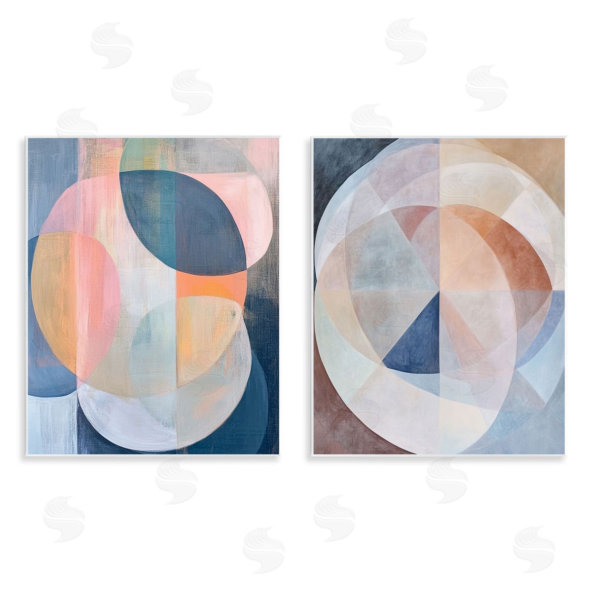 Ramona Murdock Pastel Centric Geometrics Canvas Wall Art Print