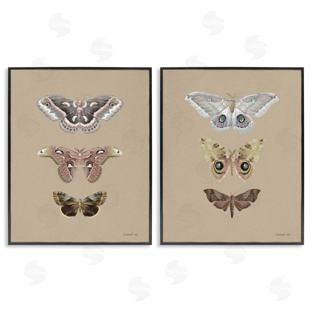 Danhui Nai Forest Beauty Insects Black Framed Giclee Art Set