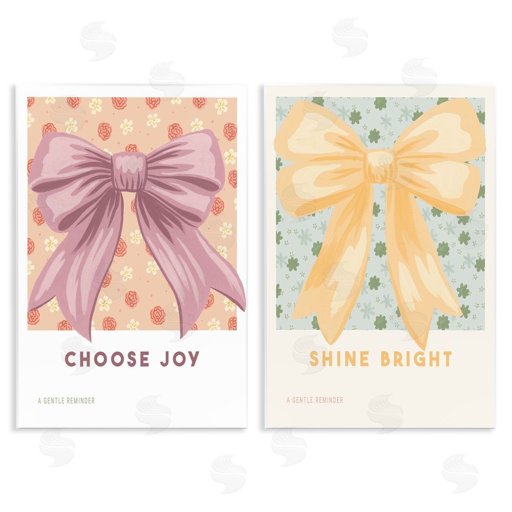 Courtney Haley Inspiring Phrases with Ribbons Wall Plaque Printed Art Set