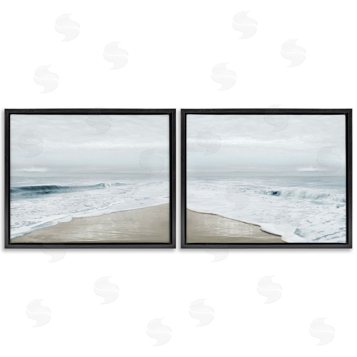 Natalie Carpentieri Morning Bliss Coastline Black Floating Frame Canvas Wall Art Set