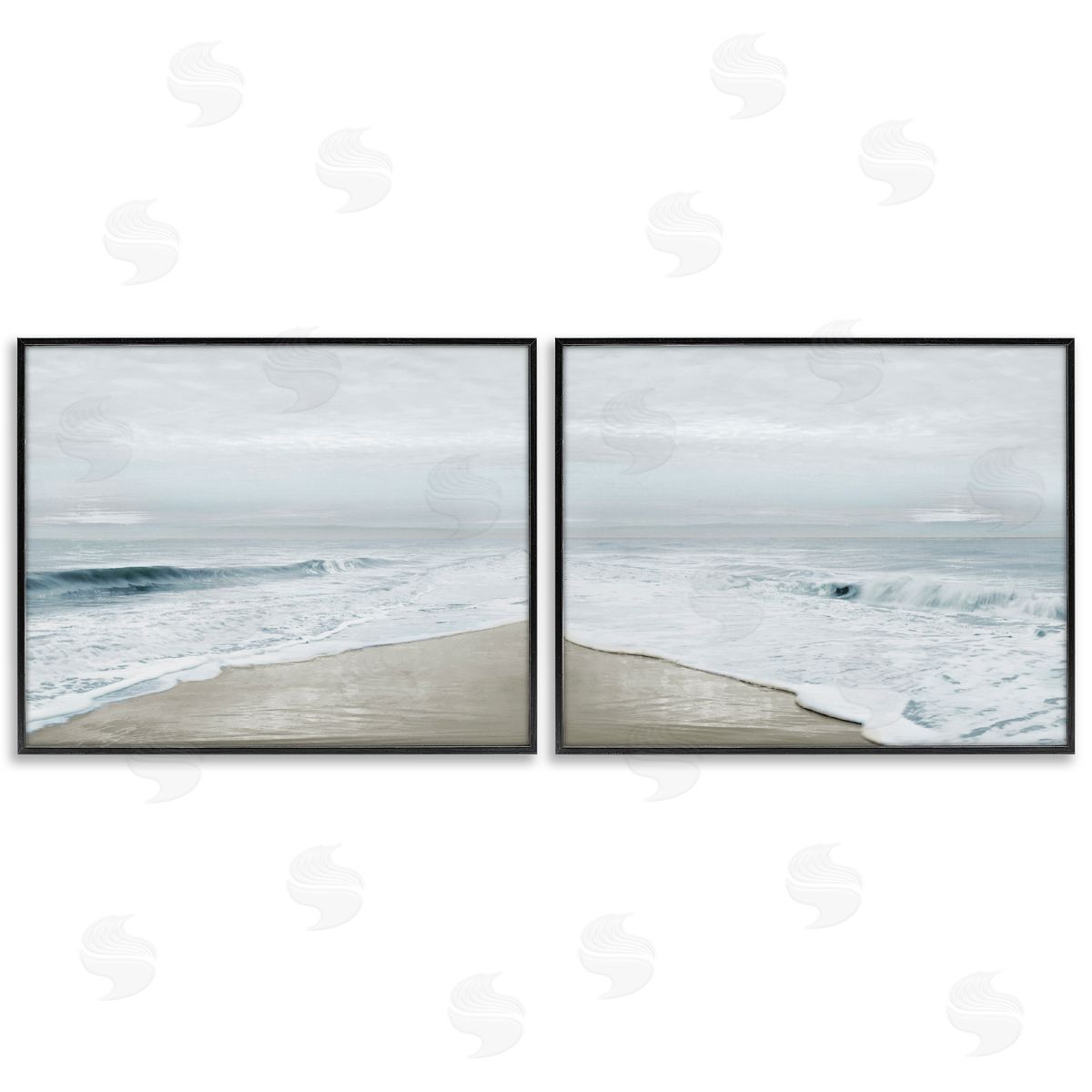 Natalie Carpentieri Morning Bliss Coastline Black Framed Giclee Art Set