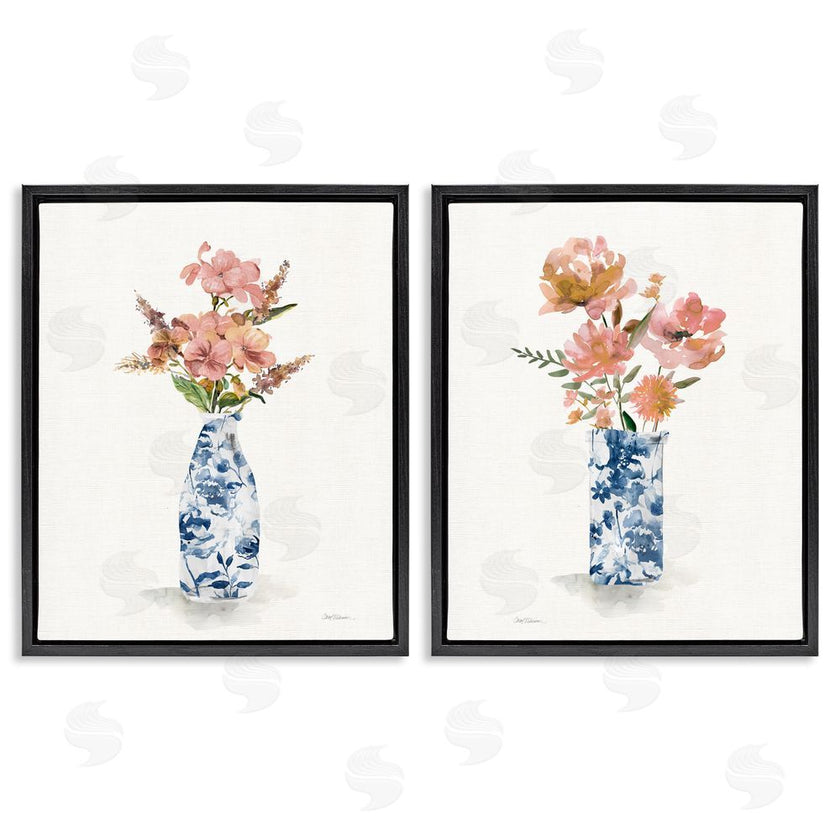 Carol Robinson | Chinoiserie Florals Pink Bouquets
