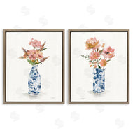 Carol Robinson | Chinoiserie Florals Pink Bouquets