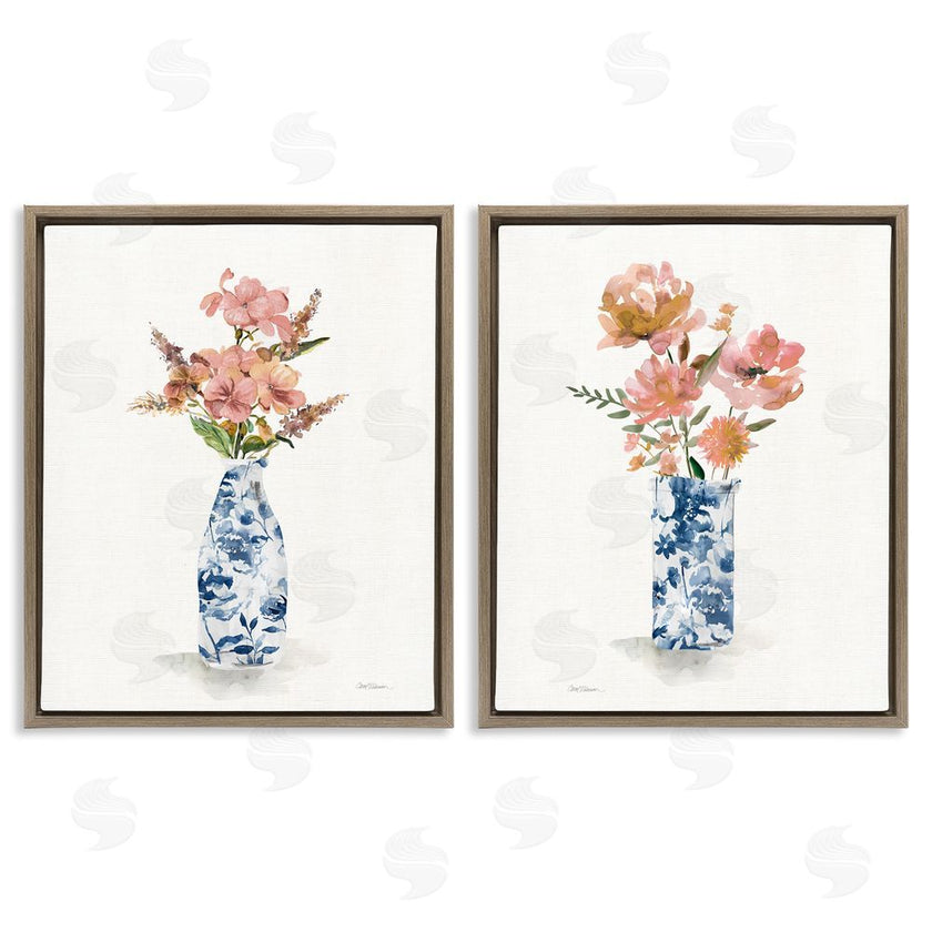 Carol Robinson | Chinoiserie Florals Pink Bouquets