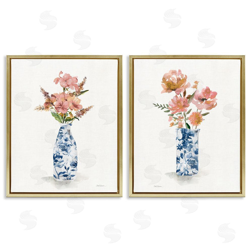 Carol Robinson | Chinoiserie Florals Pink Bouquets